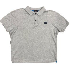 Paul & Shark Polo Shirt Made in Italy Cotton Grey Short Sleeve Medium